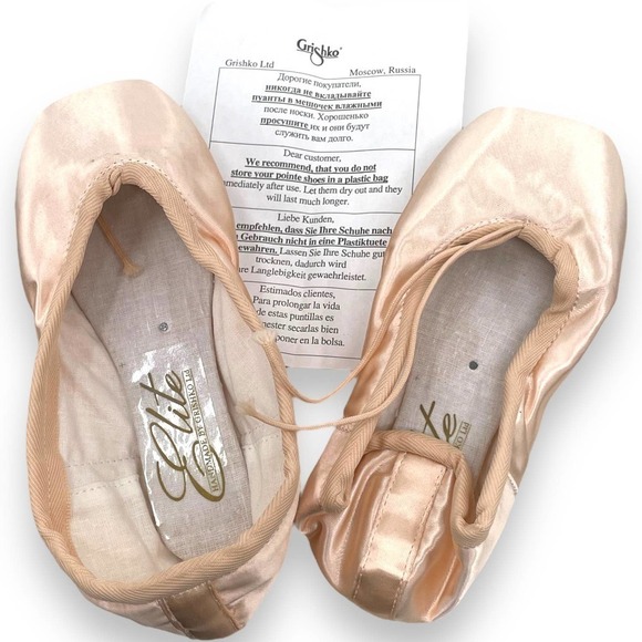 Grishko Elite European Pink Medium Shank Ballet Pointe Shoes 2.0 2X MS - Picture 7 of 7